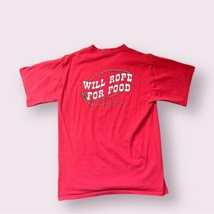 Vintage Western “Will Rope For Food” tee